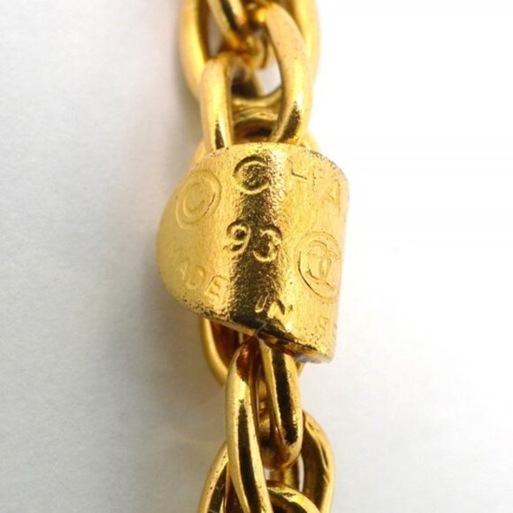 #41  Chanel Necklace Coco Mark Circle GP Plated Gold Ladies - Picture 13 of 16